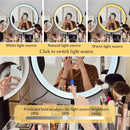 Axyaa LED Smart Touch Vanity Makeup Mirror - Dimmable, 360 Rotation, Tabletop Mirror