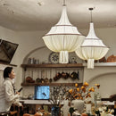 Axyaa French Medieval Chandelier: Elegant Butter Style Fabric Design for Living, Master, Dining Room