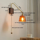 Axyaa Walnut Copper LED Wall Lights for Home Decor and Modern Ambiance