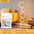 Axyaa Elegant Five Ring LED Floor Lamp for Home Décor and Lighting