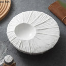Axyaa Relief Texture Ceramic Plate Creative Insulation Sushi Dessert Serving Plate