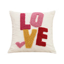 Axyaa Love Tufted Velvet Pillow Cover Cute Pink Valentine's Day Cushion Cover