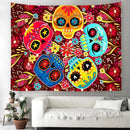 Axyaa Day of the Dead Skull Tapestry: Boho Room Decor Wall Hanging