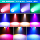 Axyaa 18x12W LED Par Light RGBWA+UV Stage Effect for Disco Party Concert