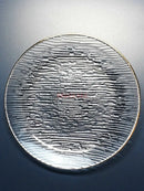 Axyaa Round Handmade Gold Border Glass Fruit Plate