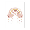 Axyaa Rainbow Alpaca Cactus Heart Wall Art Prints for Kids Room