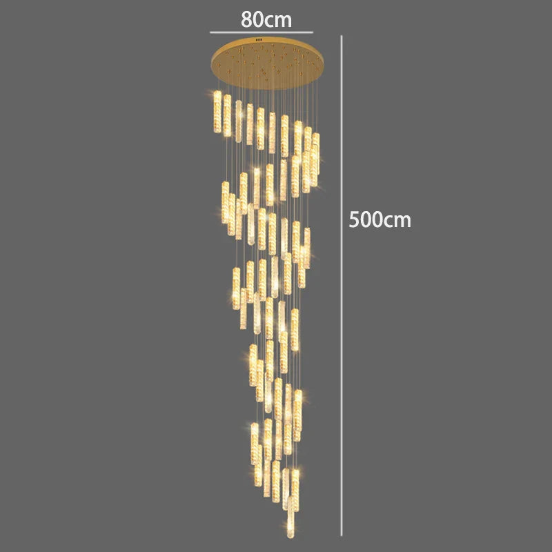 Axyaa Nordic Stair Chandelier Living Dining Pendant Ceiling Lights Indoor Lighting