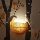 Axyaa Nordic Woven Bird Nest Wall Lamp Home Decor