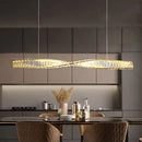 Axyaa Crystal Chandeliers LED Ceiling Lamp Hanging Lights for Living Room