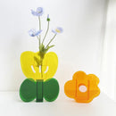 Axyaa Geometric Multicolor Acrylic Flower Vase Modern Wedding Decor