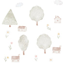 Axyaa Watercolor Floral Trees Wall Sticker Decal for Kids Nursery Room