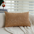Red Gold Sequin Cushion Cover 45x45 - Axyaa High Quality Luxury Home Decoration