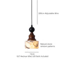 Axyaa 12cm Stone LED Pendant Lamp for Home Decor Living Dining Room