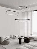 Axyaa Irregular Geometry Ring LED Chandelier Pendant Light for Living, Dining, and Bedroom