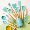 Axyaa Silicone Cookware Utensils Set with PP Handle and Measuring Spoon