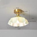 Axyaa Milky Glass LED Ceiling Lamp Modern Indoor Lighting for Living Room
