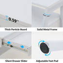 Axyaa 47" Computer Desk with Storage Shelf, Drawers & Monitor Stand