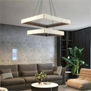 Axyaa Modern Art Piano Chandelier Round Square Lighting for Living Room & Restaurant