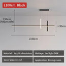 Axyaa LED Pendant Lamp: Minimalist Strip Chandelier for Dining Room, Kitchen, or Bar