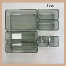 Axyaa Transparent Drawer Storage Box: Kitchen Tableware Cosmetics Organizer