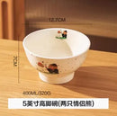 Axyaa Ceramic Couple Yogurt Bowl, Elegant Tableware for Home, Kids Rice Bowl