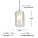 Axyaa LED Glass Marble Pendant Light for Home Decor and Lighting Fixtures