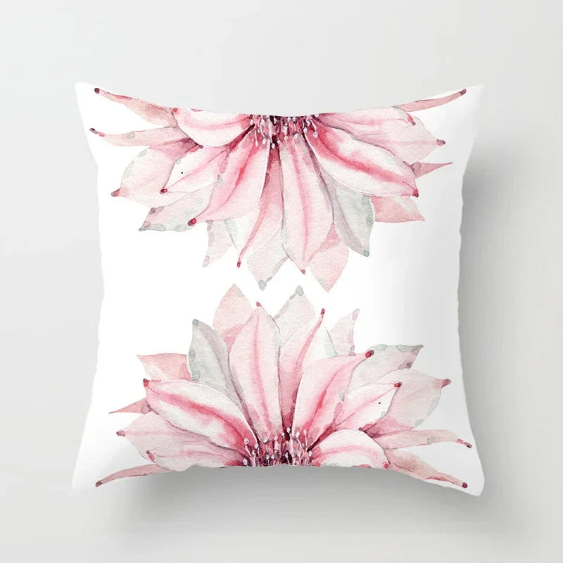 Tropical Cactus Summer Plants Pattern Cushion Cover for Axyaa Home Decor