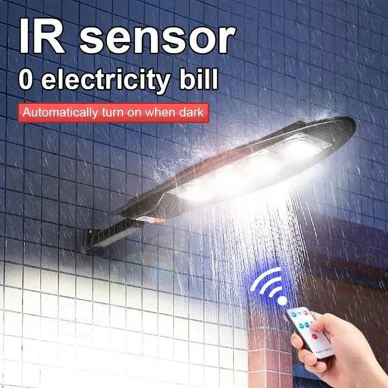 Axyaa Solar Motion Sensor Light Outdoor with Remote Control and 3 Lighting Modes