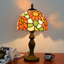Axyaa Stained Glass Table Lamp: European Style Home Decor Reading Light for Living Room Bedroom