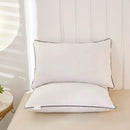 Axyaa Long White Pillow Core for Home Bed, Washable & Skin-friendly Neck Cushion