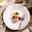 Axyaa Ceramic Relief Dessert Plate Fruit Salad Bowl Kitchen Utensils