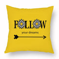 Axyaa Yellow Daisy Peach Skin Pillowcase