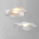 Axyaa Nordic Fabric Cream LED Chandelier Wabi Sabi Style Loft Pendant Lights