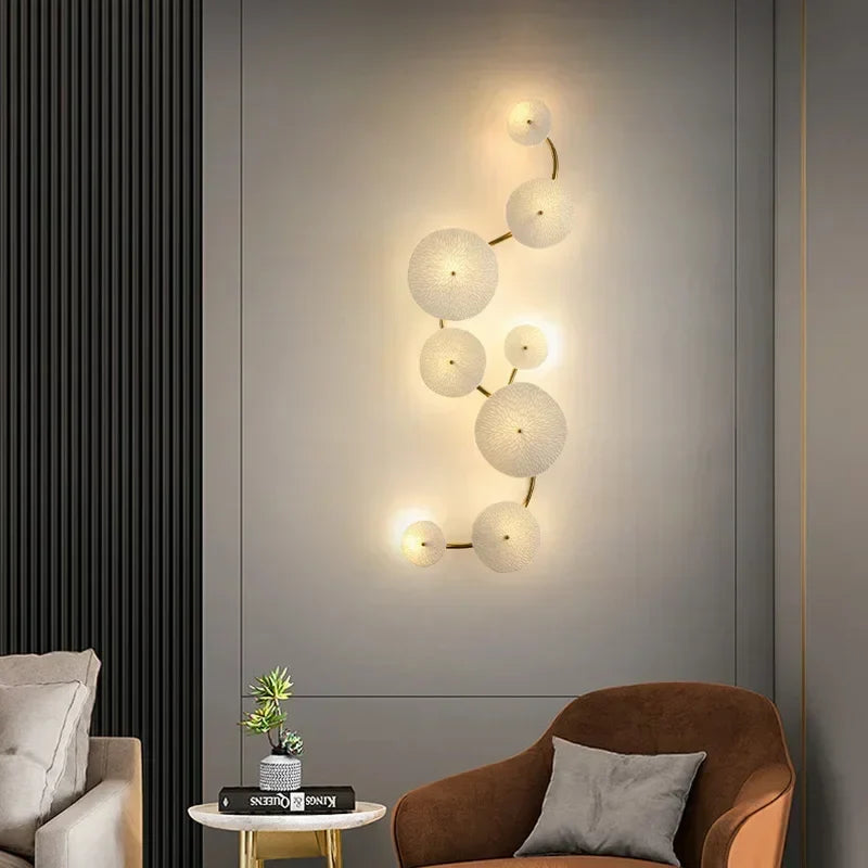 Axyaa Ceramic LED Wall Lamp: Modern French Luxury Design for Home Decor & Bedside Lighting