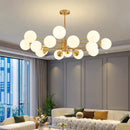 Axyaa Luxe Glass LED Chandelier for Modern Nordic Interior Décor