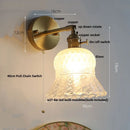 Axyaa Brass LED Wall Sconce Pull Chain Switch Nordic Stair Light Fixtures