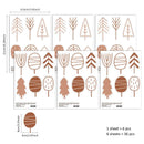 Axyaa Woodland Trees Wall Stickers for Children's Room, Nursery Decals