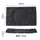 Axyaa Volcanic Ceramic Flat Plate Set - Nordic Style Tableware for Home & Restaurant