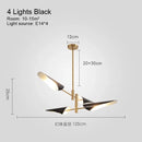 Axyaa Modern Renaissance Gold Black Metal Chandelier Nordic Design Dining Bedroom Light