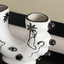Axyaa Abstract Hand-painted Ceramic Vase for Floral Arrangement and Home Decor