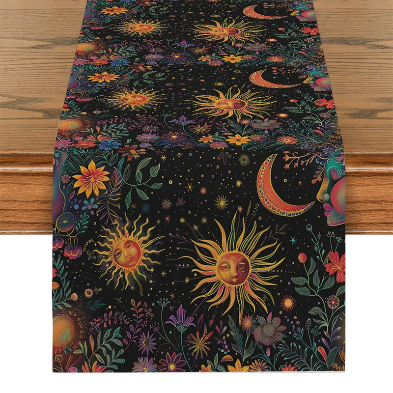 Axyaa Floral Branches Table Runner for Kitchen Dining Decor