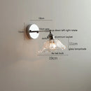 Axyaa Clear Glass Silver LED Wall Sconce, Adjustable Arm, Switch, E26 E27 Socket