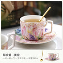Axyaa Elegant Gold Ceramic Coffee Cup Set | European Luxury Tea Cups
