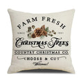 Axyaa Christmas Birds Pillowcase 45X45cm Linen Cushion Cover for Sofa