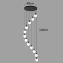 Axyaa Crystal Chandelier Stair Pendant Lamp Living Room Interior Lighting