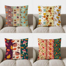 Axyaa Autumn Animals Bears & Foxes Printed Pillow Cover