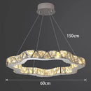Axyaa Crystal Chandelier Stair Pendant Lamp Living Room Interior Lighting
