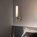 Axyaa Marble Wall Lamp, Elegant American Light Luxury Copper Sconce for Living Room & Study