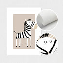Axyaa Bohemian Giraffe Zebra Lion Toddler Mural Canvas Set