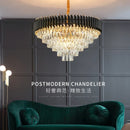 Axyaa Modern Crystal Pendant Chandelier for Luxe Living and Dining Rooms